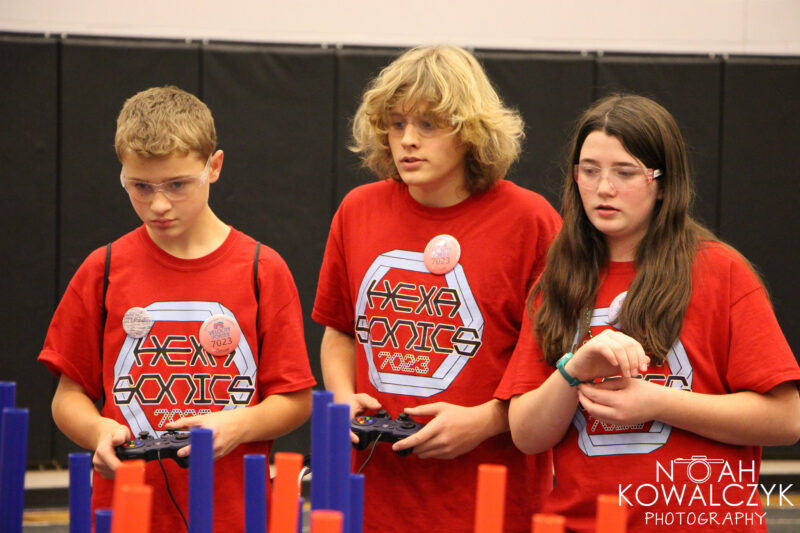Allendale FTC Team, HexaSonics, competing at their home competition.